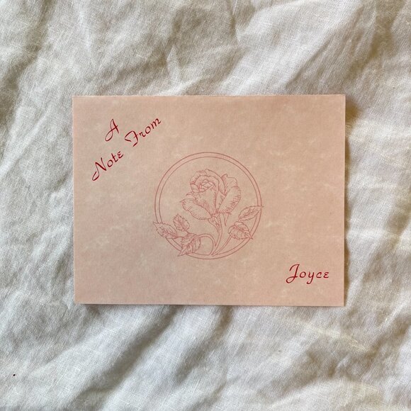 12ct A Note From Joyce Pink Stationary Cards and Matching Envelopes - Picture 10 of 12